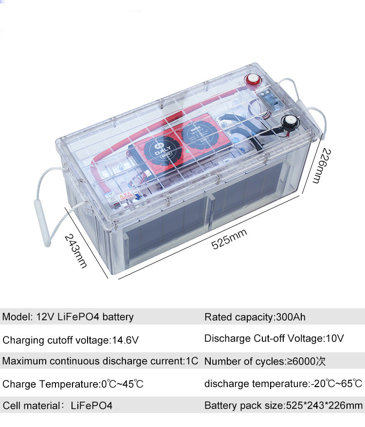 12V300AH RV battery energy storage battery