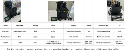 Golf cart lithium battery 51.2V 105AH Lifepo4