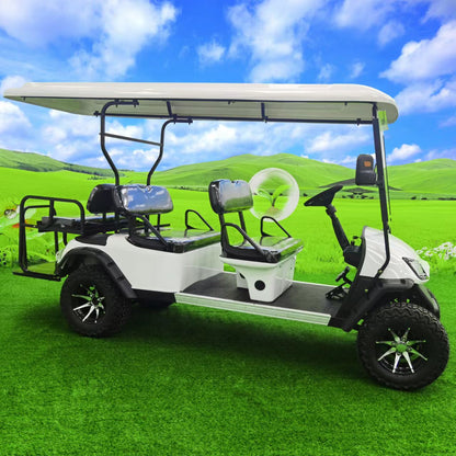 Type A 6-seater golf cart, stylish appearance, super long lithium batte.