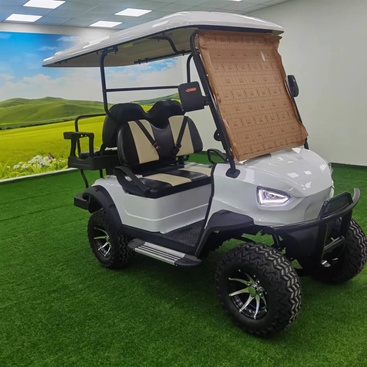 Type B 4-seater golf cart, stylish appearance, super long lithium batt.