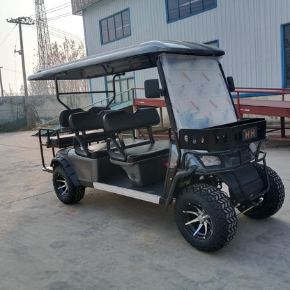 Type A 6-seater golf cart, stylish appearance, super long lithium batte.