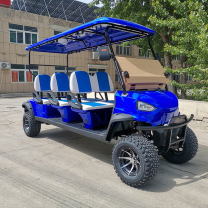 Type B 6-seater golf cart, stylish appearance, super long lithium batte.
