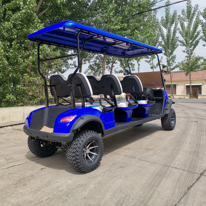 Type B 6-seater golf cart, stylish appearance, super long lithium batte.