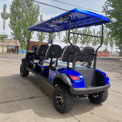 Type B 6-seater golf cart, stylish appearance, super long lithium batte.
