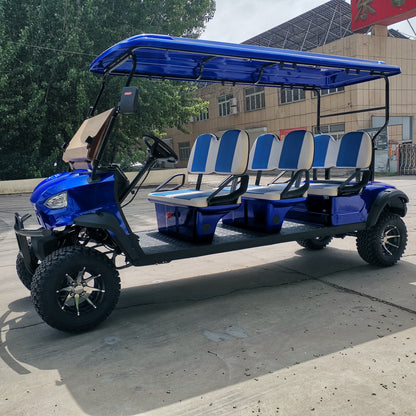 Type B 6-seater golf cart, stylish appearance, super long lithium batte.