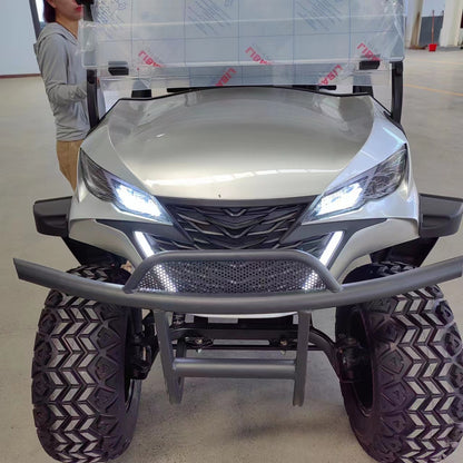 Type C 4-seater golf cart, stylish appearance, super long lithium batte.