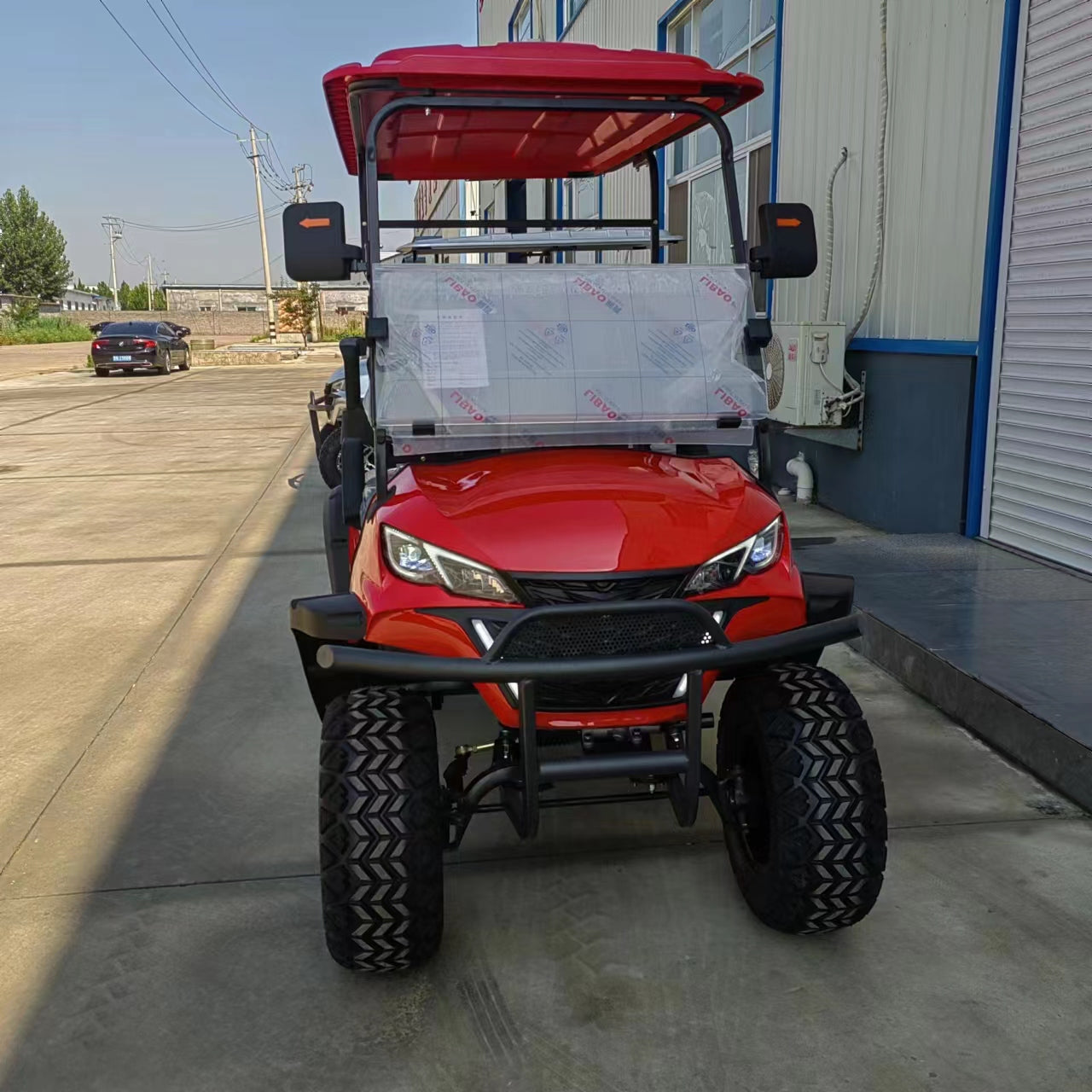 Type C 4-seater golf cart, stylish appearance, super long lithium batte.