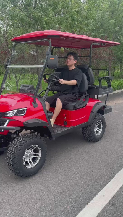 Type C 4-seater golf cart, stylish appearance, super long lithium batte.