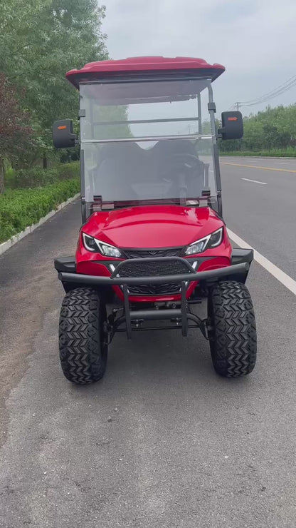Type C 4-seater golf cart, stylish appearance, super long lithium batte.