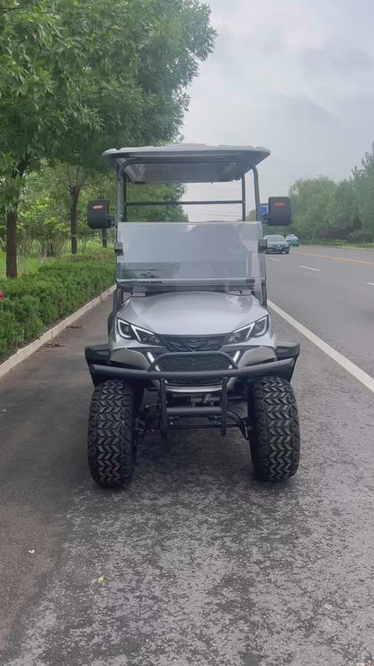 Type C 4-seater golf cart, stylish appearance, super long lithium batte.